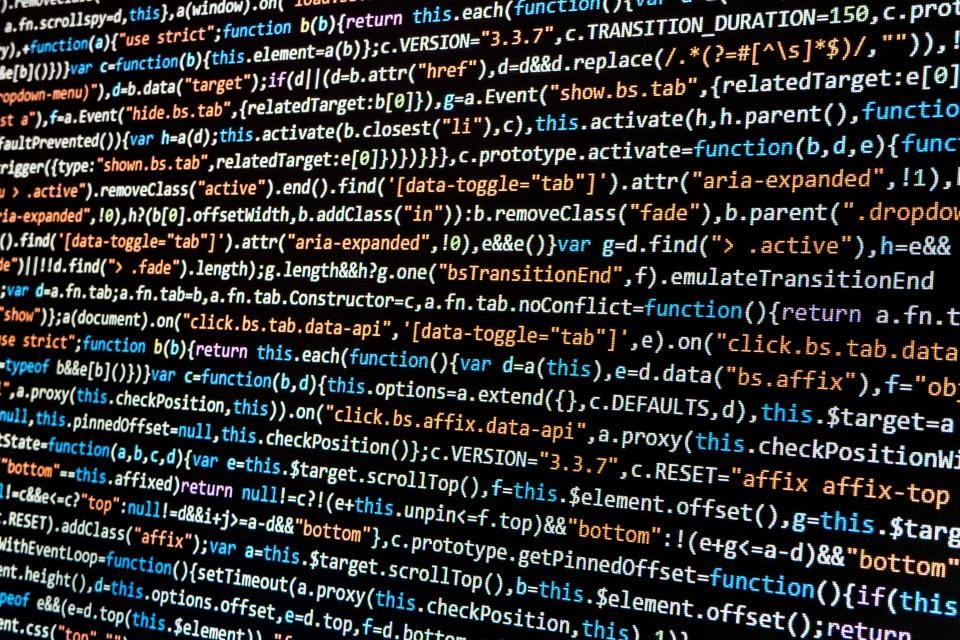 Code on a developer's screen